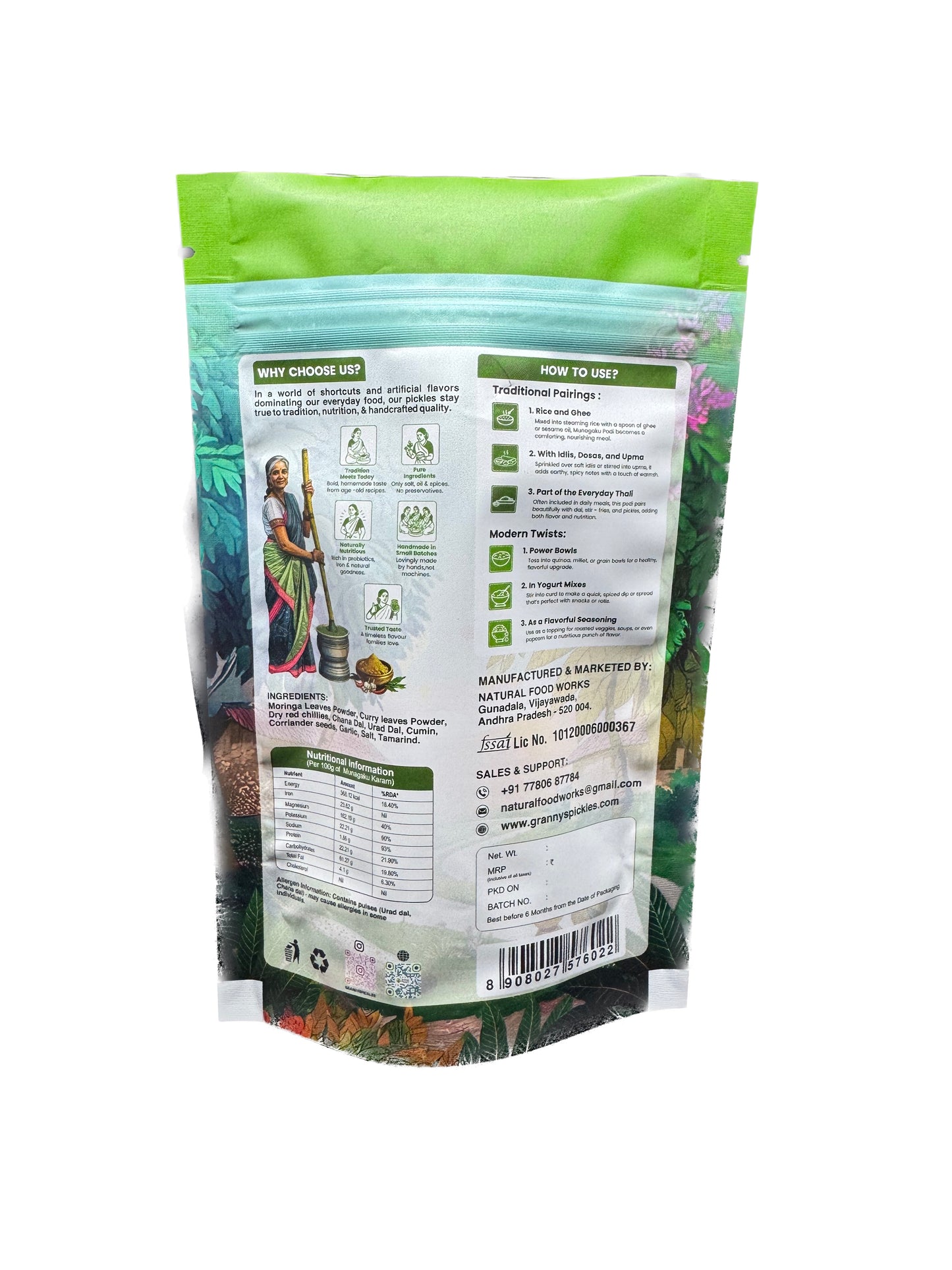Munagaku Podi (Moringa Leaves Nutritious Blend Powder)