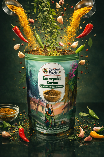 Karvepaku Karam (Curry Leaves Nutritious Blend Powder)