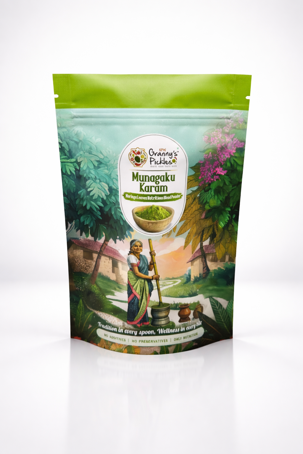 Munagaku Podi (Moringa Leaves Nutritious Blend Powder)